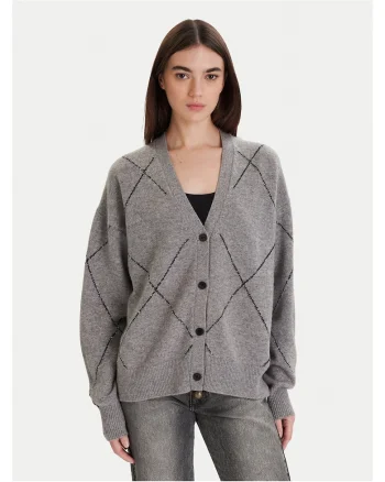 Cardigan dama  gri, pulover de toamna