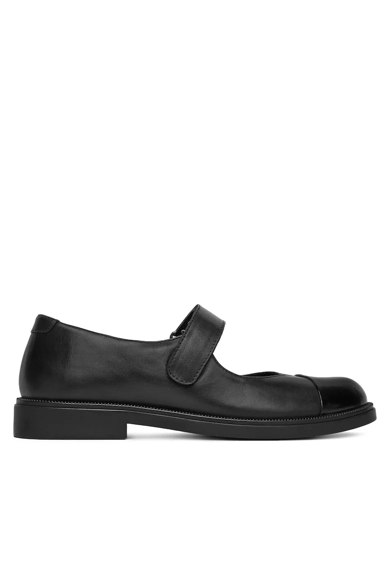 Pantofi dama din piele naturala,  Negru, Negru