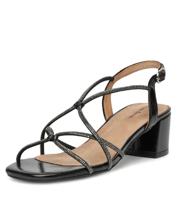 Sandale dama,  WS24055-03, piele ecologica, negru