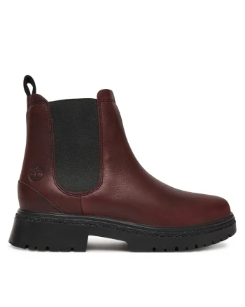 Botine dama  TB0A4, rosu, piele naturala,