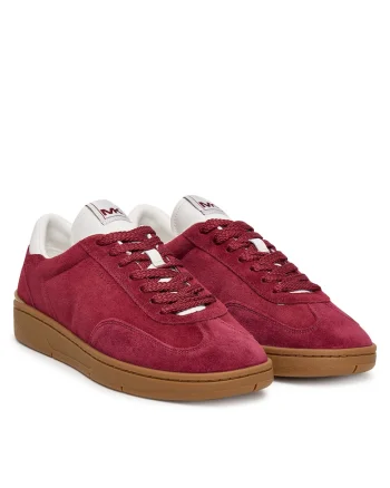 Tenisi barbati  Mulberry 691, piele naturala, rosu