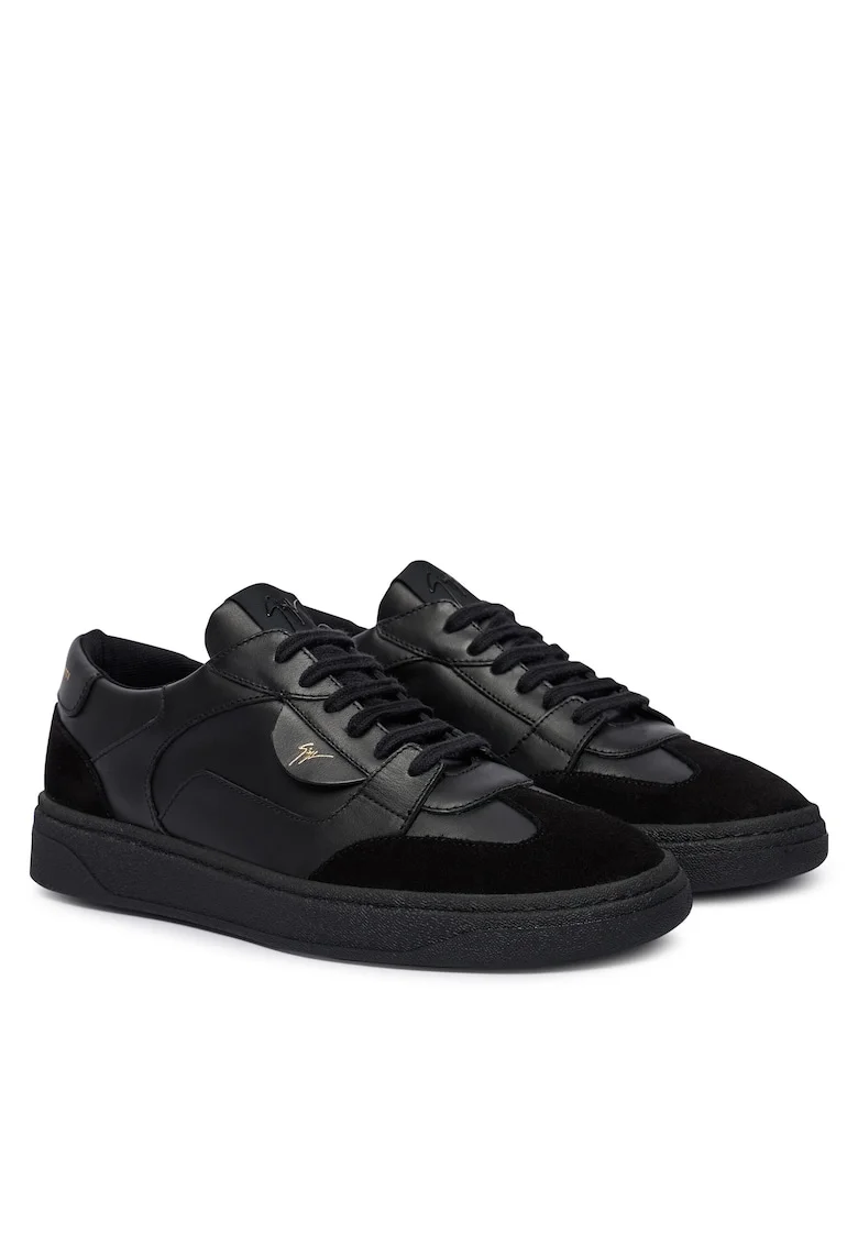 Tenisi barbati  piele naturala, negru, RU50013/001