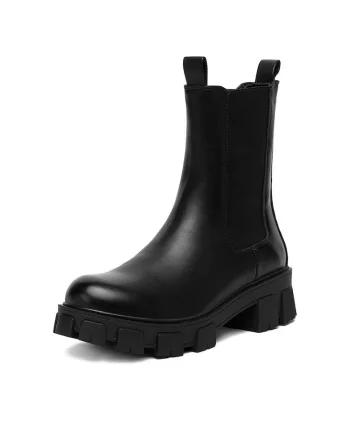Botine dama 12837-22,  Textil, Negru