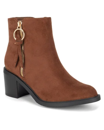 Botine dama LS5276-02A,  Textil, Maro