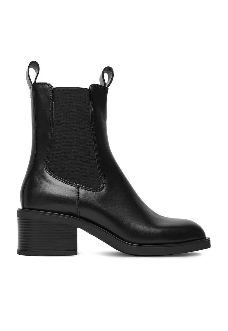 Botine dama CEO- CLOE-KAS4768,  Piele naturala, Negru