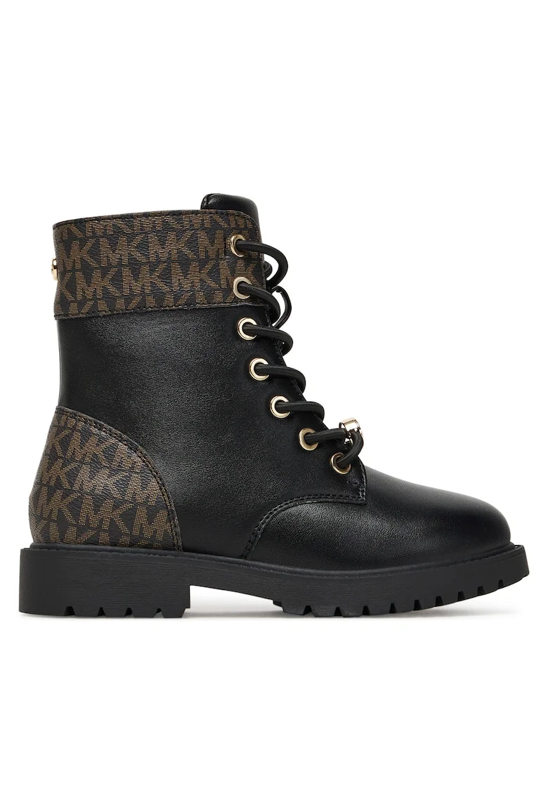 Ghete fete,  piele ecologica, negru/maro