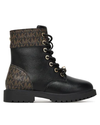 Ghete fete,  piele ecologica, negru/maro