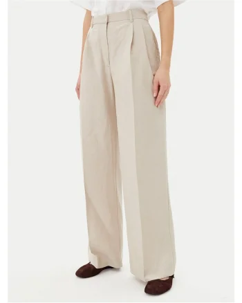 Pantaloni eleganti pentru dama,  bej, stofa