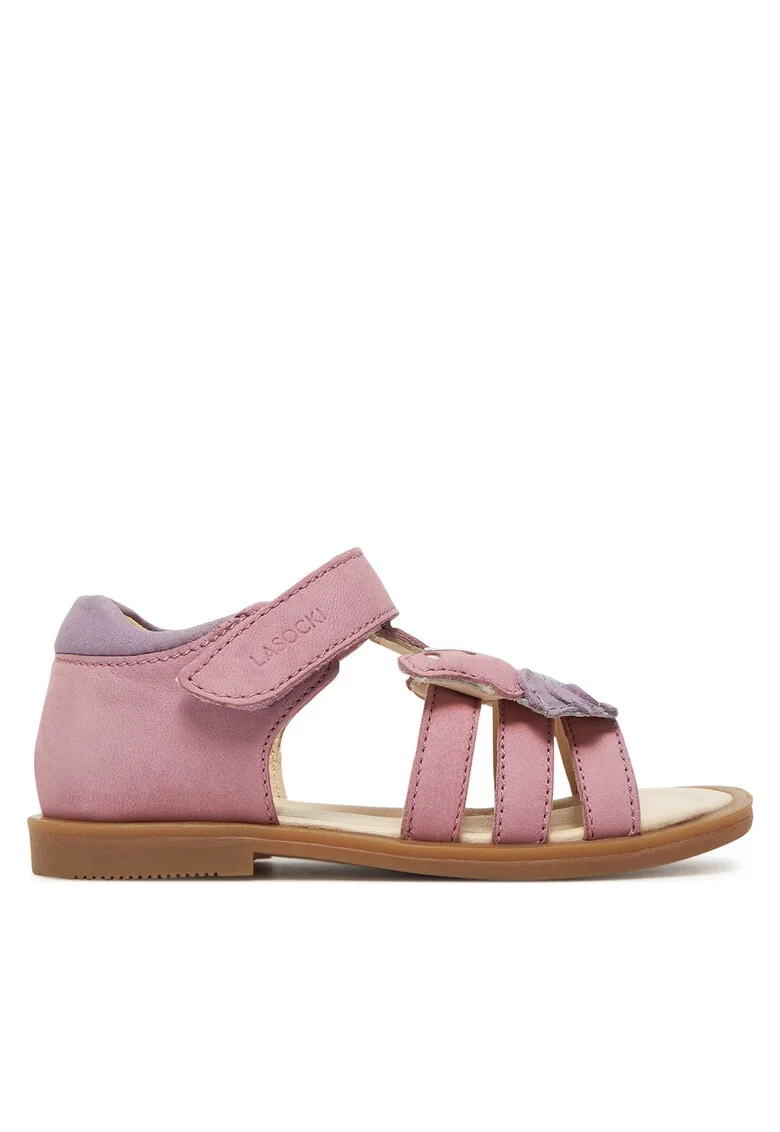 Sandale copii  violet, piele naturala