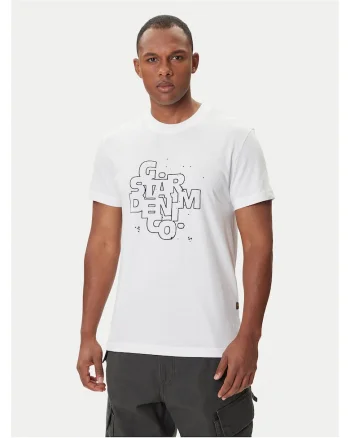 Tricou barbati  alb, bumbac