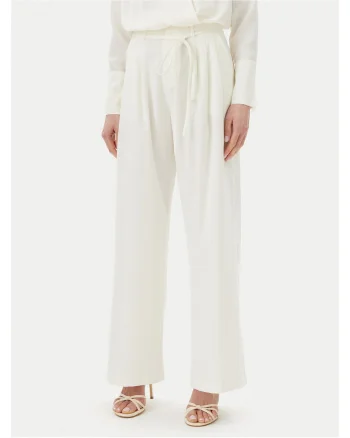 Pantaloni eleganti pentru dama  palazzo, alb
