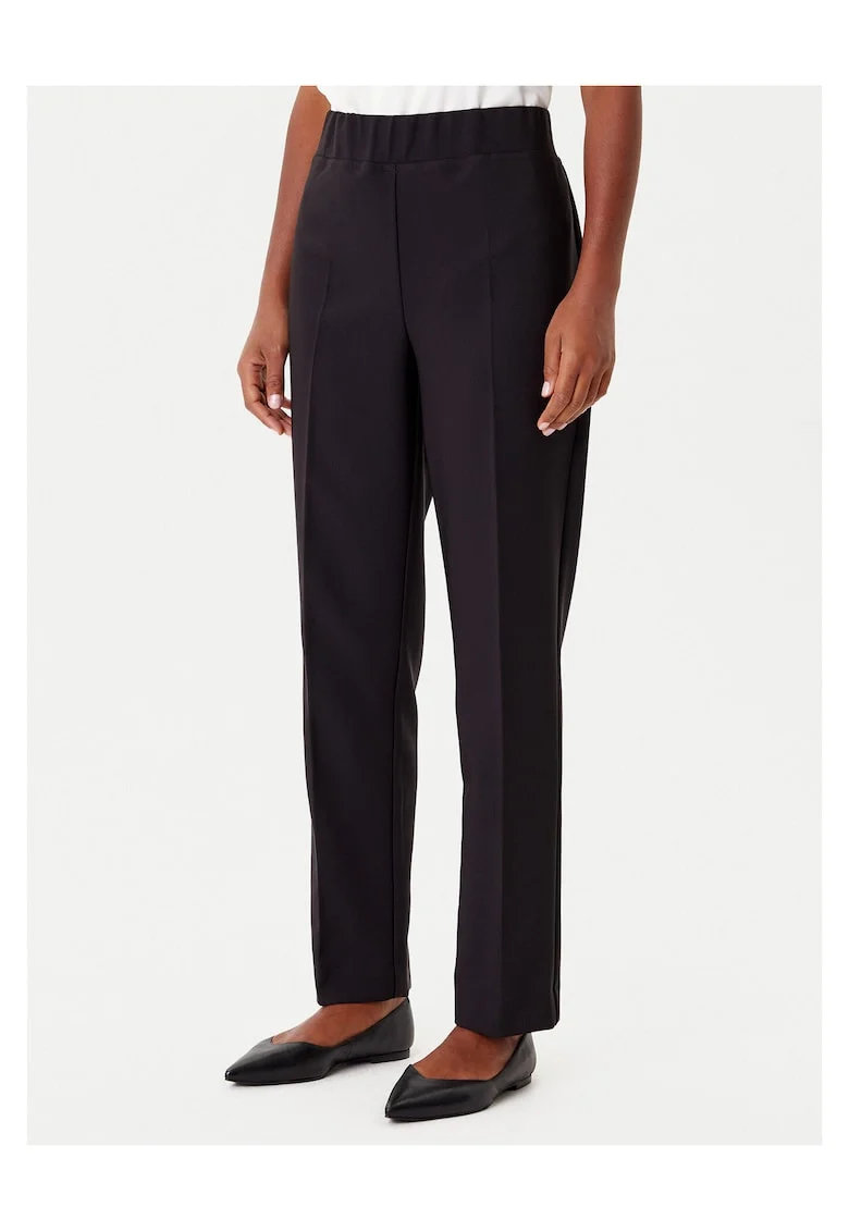 Pantaloni eleganti pentru dama,  cu talie inalta, negru