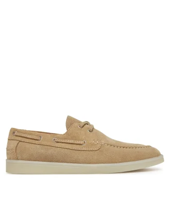 Mocasini dama  ELLA-01, piele naturala, Bej