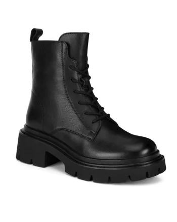 Ghete dama,  C-WFA3113-1Z, piele naturala, negru