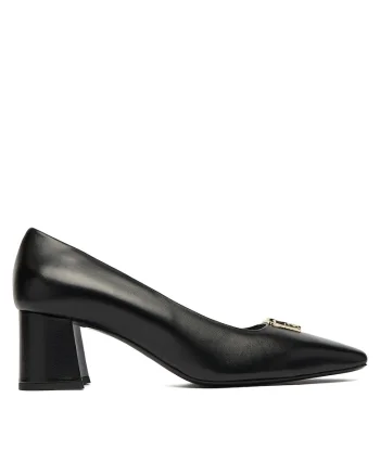Pantofi dama,  toc, piele naturala, negru