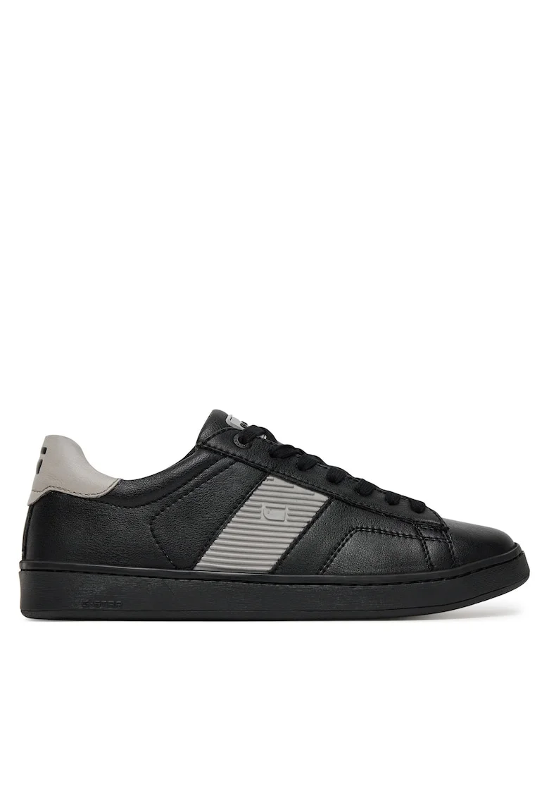 Tenisi barbati,  BRADLEY-01 MI08, piele naturala, negru