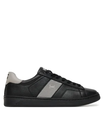 Tenisi barbati,  BRADLEY-01 MI08, piele naturala, negru