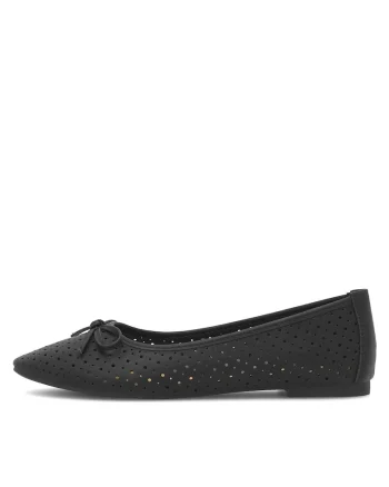 Balerini dama,  sintetic, negru,