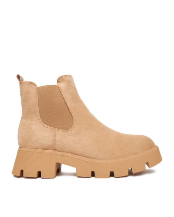 Botine dama Y8141-3,  Textil, Bej