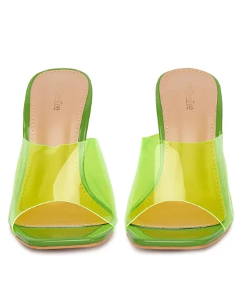 Slapi dama cu toc,  ZALHT-01, verde