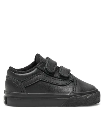 Tenisi copii,  unisex, piele naturala, negru
