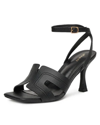 Sandale dama,  R25SS00542 piele ecologica, negru