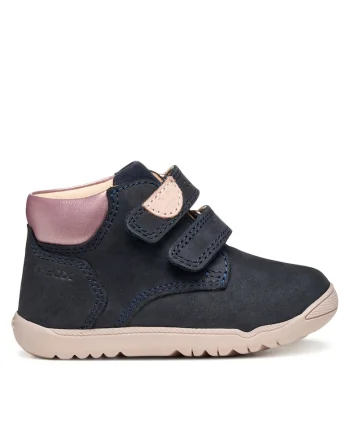 Tenisi copii,  fete, bleumarin, piele naturala,