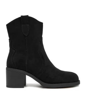 Botine dama  negru, sintetic, CEO-HYF2T651S-1