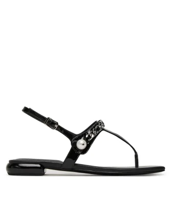 Sandale dama  model piele naturala, negru, Negru