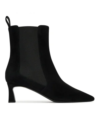 Botine dama  piele naturala, negru, SA21015M0NTA0000,