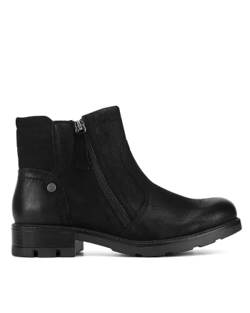 Botine dama  piele naturala, Negru