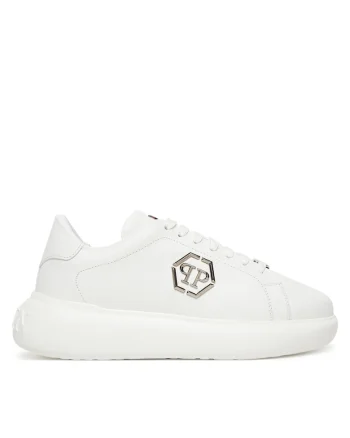 Tenisi unisex  alb, piele naturala, Alb