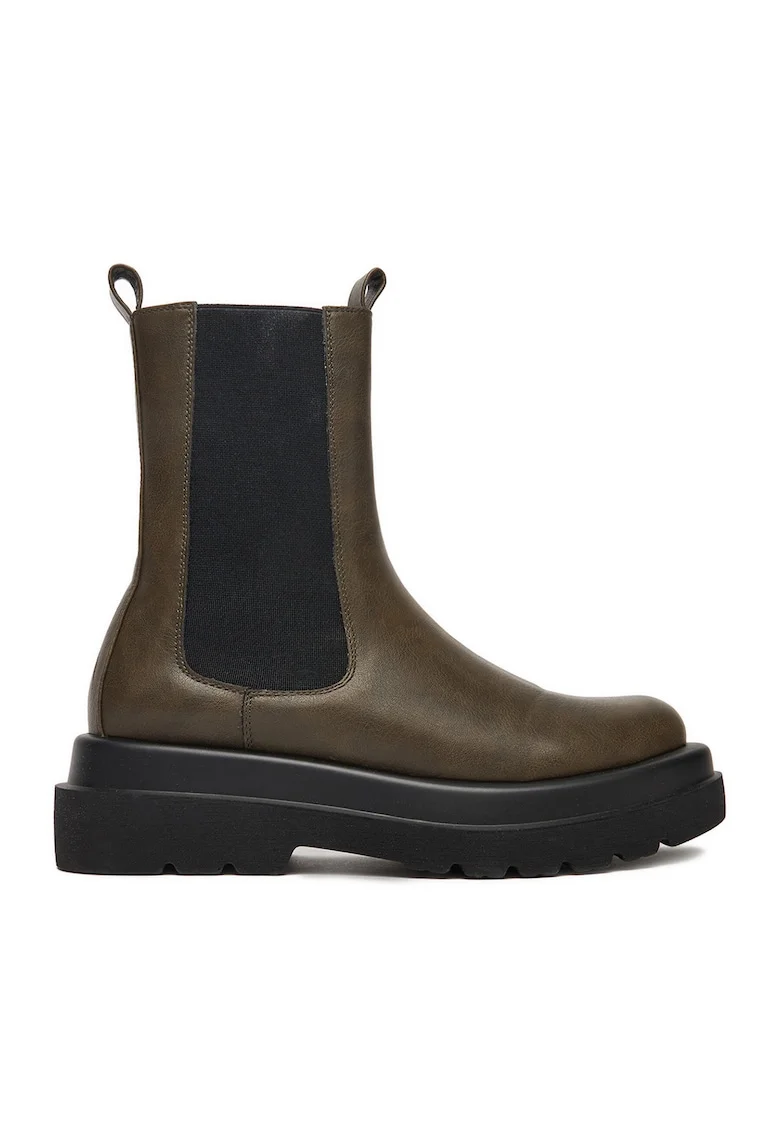 Ghete dama  model 7223-1-OLIVE, sintetic, negru verde,