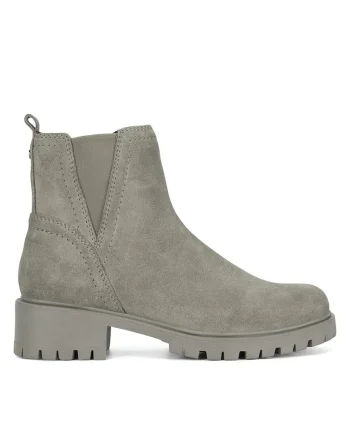 Botine  din piele naturală gri, Gri