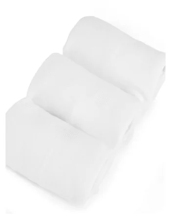 Sosete dama,  0UB-001-AW24, set 3 perechi, alb