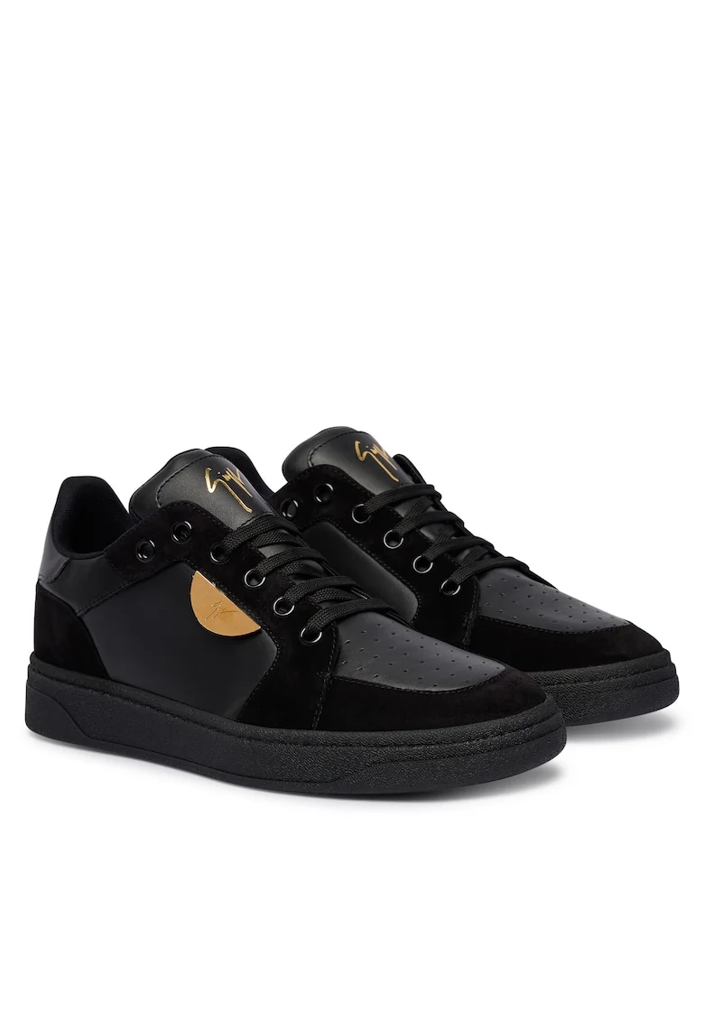 Tenisi barbati  piele naturala, negru, RU50044/001