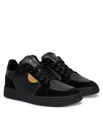 Tenisi barbati  piele naturala, negru, RU50044/001