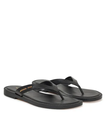 Slapi dama,  piele naturala, negru, model Koko