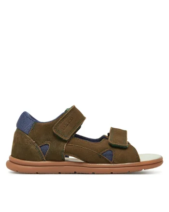 Sandale copii,  kaki, piele naturala, Kaki