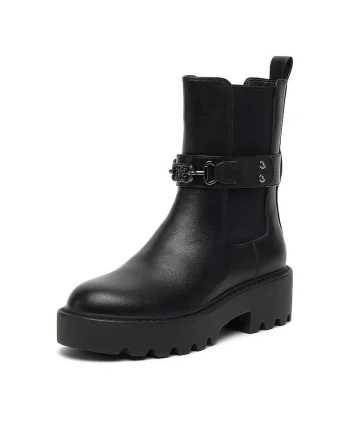 Botine dama CEO-KAMILA-01,  Textil, Negru
