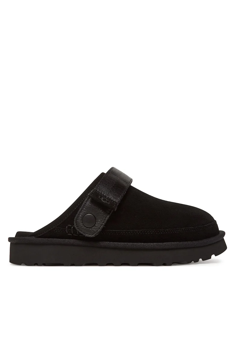 Papuci barbati  Goldencoast Clog, piele naturala, negru