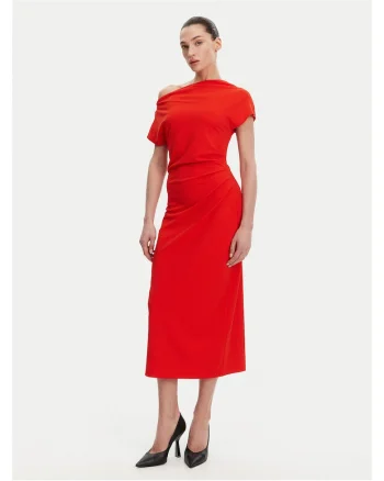 Rochie de cocktail dama  rosu, fabrica de calitate