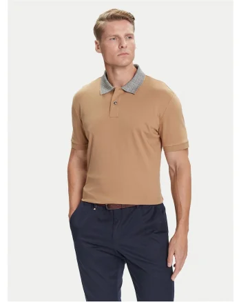 Tricou barbati  bej, bumbac, polo