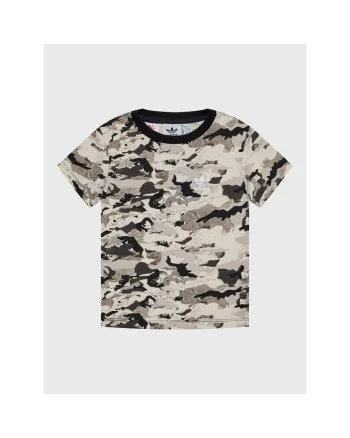 Tricou unisex pentru copii  bej/negru