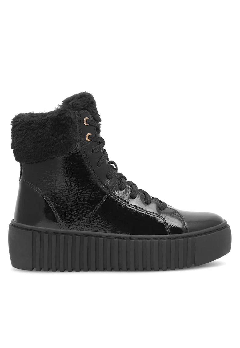 Ghete dama RST-C1039-01SB,  Piele naturala, Negru