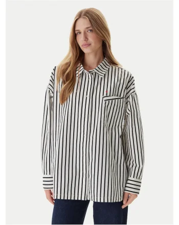Camasa dama  ecru, negru
