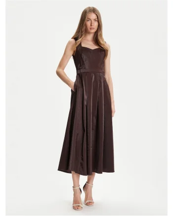 Rochie de cocktail,  maro, fabrica usoara