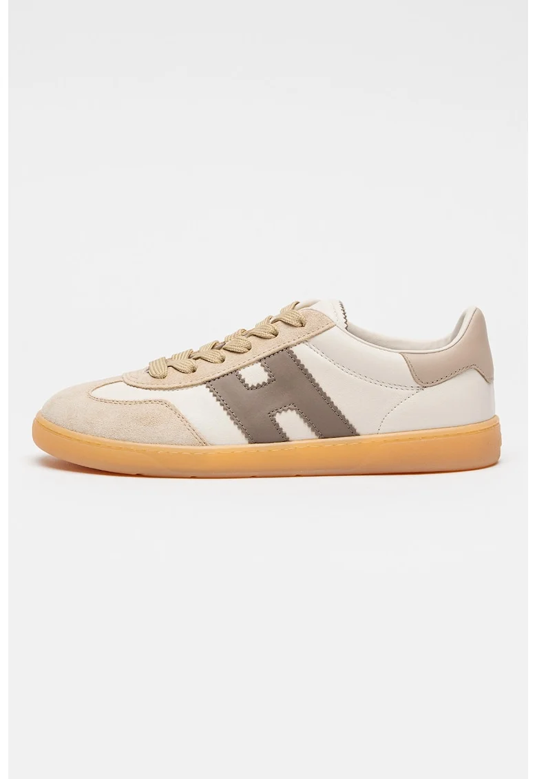 Pantofi sport din piele intoarsa cu garnituri Cool, Maro taupe/Caramel/Crem