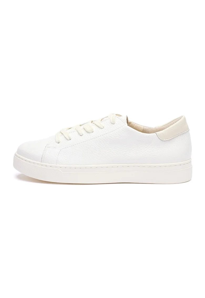 Pantofi sport de piele cu sireturi Nora, Alb