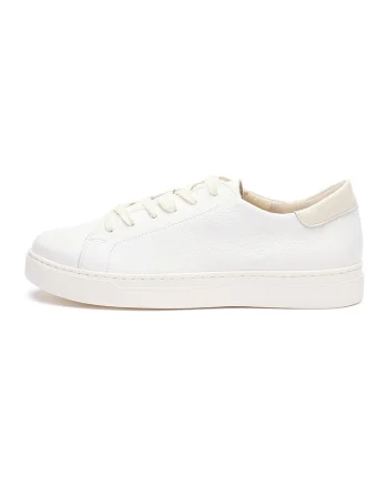Pantofi sport de piele cu sireturi Nora, Alb